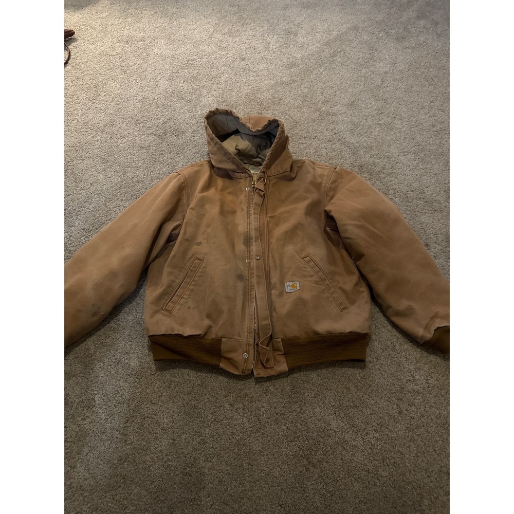 Carhartt FR Flame Resistant Duck Active Jacket Brown Mens Large FRJ184 BRN USA